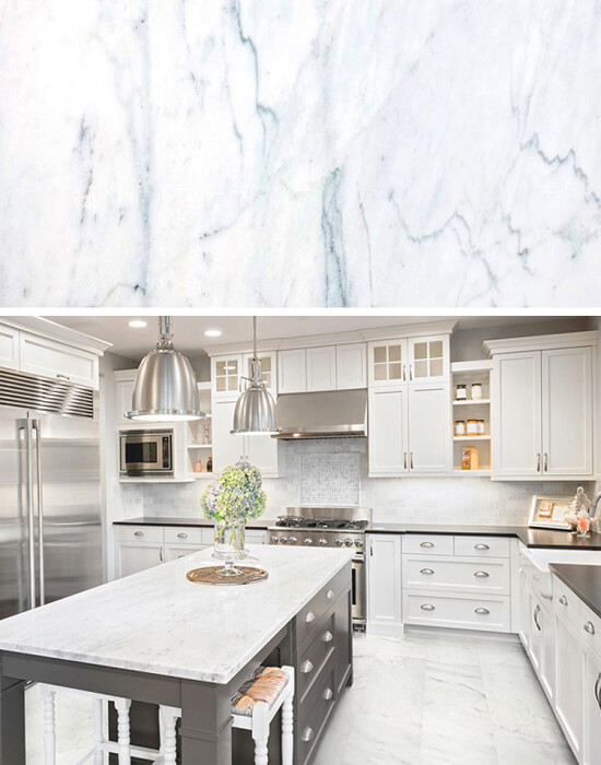 5 loại đá marble trắng đẹp miễn chê cho phòng bếp 4