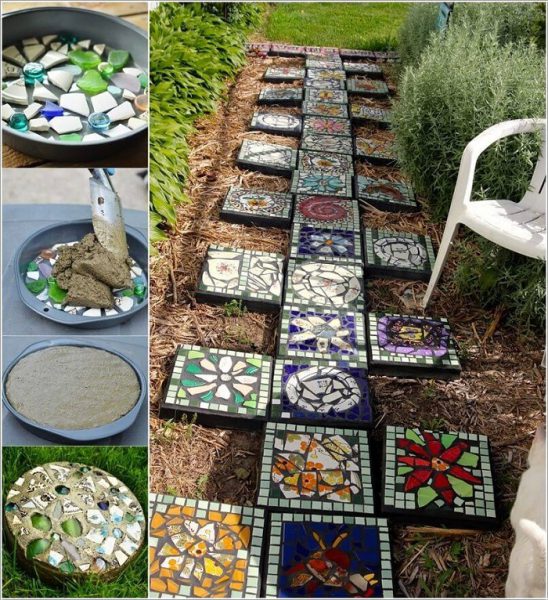 Thiết kế tiểu cảnh sân vườn theo phong cách mosaic